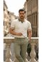 Men's Polo Neck Knitwear T-Shirt Old Money Italian Style Summer Knitwear - 3