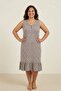 Comfortable Fit Floral Print Cotton Pack V-Neck Zero Sleeve Ruffle Summer Midi Length Casual Dress
