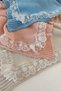Knitted Knitwear Set of Lace Baby Blanket Si - Soft Crib Cover - 80X100 cm - Blue - 3