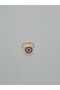 Nazarlık Model Eye Steel Children's Ring with Enamel Work, Yellow Gold Color Plated, Adjustable Size - 7