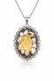 Vintage Design Necklace Adorned with Raw Citrine and Agate, Hematite Natural Stones - 4