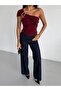 One Shoulder Buckle Detailed Blouse