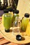5 Pieces 125 ml Glass Bottle Transparent Lockable Leakproof Black Lid Juice Detox - 3