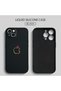 غطاء هاتف من السيليكون الناعم متوافق مع هاتف iPhone 15 Plus، مزود بـ مخمل كاميرات محمية بنمط تفاحة - 3