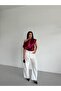 Satin Boat Neck Draped Blouse - 4