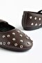 Women's Ballet Flats Brown Bretli Trok Stone Oval Mold - 2