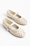 Women's Ballet Flats Beige Bretli Trok Stone Oval Mold