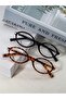 2-Pack Leopard Black Oval Bone Transparent Women Men Unisex Blue Light Protection Screen Glasses Eyewear - 3