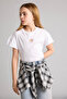 100% Cotton Heart Embroidered T-Shirt for Girls G9913A826Sm - 3