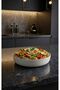 Modern Porcelain 20 cm Matte White Salad Plate Serving and Presentation Bowl - 5