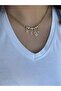 Stainless Steel Brand Model Gold Necklace with Charm - 3