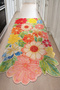 Sdt Multi-Colored Floral Figures Patterned Woven Base Modern Decorative Rug Sdt72 - 3