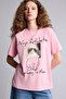100% Cotton Oversized Crew Neck Printed Short Sleeve T-Shirt G9004Ax26Sm