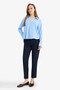 Relax Fit Shirt Collar Seersucker Textured Long Sleeve Blouse G9141Ax26Sp - 2