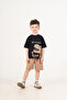 3-4-5-6 Years Old Dinosaur Printed Shorts Boys' Set - 4