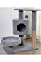 Nrs-013 Round Terrace and Nest Cat Scratching House Gray - 4
