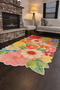 Sdt Multi-Colored Floral Figures Patterned Woven Base Modern Decorative Rug Sdt72 - 4