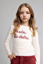 100% Cotton Printed Ribbed T-Shirt for Girls G8462A826Sp - 3
