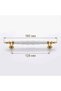 Damla Luxury Polymer Furniture Handle 128 mm White-Gold 20 Pieces Kitchen Cabinet Drawer Wardrobe Handle - 8
