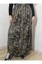 Elastic Waist Patterned Medium Thickness Combed Cotton Fabric Maxi Length Mother's Skirt, Prayer Skirt Size 38-50 - 3