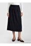 Lcw Grace Black Elastic Waist Patterned A-Line Skirt - 2