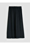 Lcw Grace Black Elastic Waist Patterned A-Line Skirt - 5