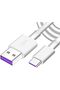 كابل الشحن السريع من هواوي، منفذ USB من النوع C، 5 أمبير، طول 1 متر، شحن ونقل بيانات فائق السرعة