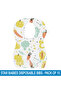 Fruits Print Disposable Bibs - 15 Pieces - 2
