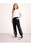 Beautiful writing - zipper Hem Detail girl Jogger Pants sweatpants - black - 13 years - 2