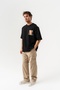 Mona Lisa Back Design Detailed Crew Neck Oversized T-Shirt - 6