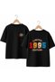 Lımıdet 1995 Back and Chest Printed %100 Cotton Oversized Loose Fit Regular Fit Crew Neck T-Shirt