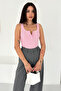 Women's Corded Fabric Strap Tank Top – Casual Stylish Tank Top with Button Detail - 2