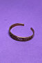 Minimalist Italian Style Laser Engraved Women's Cuff Bracelet with Carved Floral Motif - 5