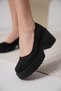 Black Suede Women's Casual Shoes Bp06Ms04E - 4