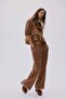 Lace-trimmed drawstring trousers