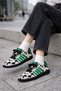 Women's Samba Model Sneakers Sports Shoes Green Striped Patterned Lace-Up Daily Casual Retro - 5