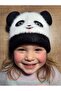 Children's Beanie with Cute Panda Figure - Plush Design Unisex Winter Hat with Ears