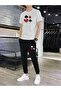 Printed Sweatpants and T-Shirt - Jogger Pants T-Shirt Bottom Top Sweatpants Set Crew Neck