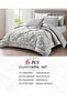 6pc Comforter Set Reversible Twin Comforter Set with 2 Pillow Shams 2 Pillowcases & Fitted Sheet - 4