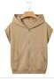 Lerixmod_Unisex Women Men 3 m Transitional Kangaroo Pocket Hooded Length Zipper Bat Sleeve
