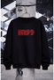 Unisex Oversized Kiss Members Back Printed Crew Neck Hoodless Sweatshirt - 2
