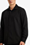 Modern Fit Polo Collar Black Men's Shirt F9886Ax/Bk27 - 4