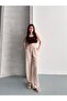 Women's Textured Elastic Waist Pocketed Drapey Lace-Up Trousers - 2
