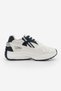Women's Sneakers High Thick Sole Lace-Up Sneakers Sports Shoes Batira White
