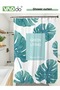 Printing Shower Curtain, Green Leaves Printing Bath Curtain, Thickened Impermeable Shower Curtain, P - 2