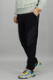 Men's Black Regular Fit Jogger Pants Sweatpants with Zipper on the Side Pocketed Pack of Cotton - 6