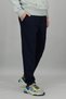 Men's Dark Navy Blue Regular Fit Jogger Pants Sweatpants with Zipper on the Side Pocketed Pack of Cotton - 5
