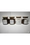 4-Pack of 500ml Wooden Lid Filter Coffee & Turkish Coffee & Granulated Coffee & Milk Powder Jars with Labels - 4