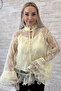 Garciel Yellow Self-Body Imported t Tulle Shirt