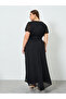 Plus Size Sweetheart Neck Dobby Maxi Dress - 5